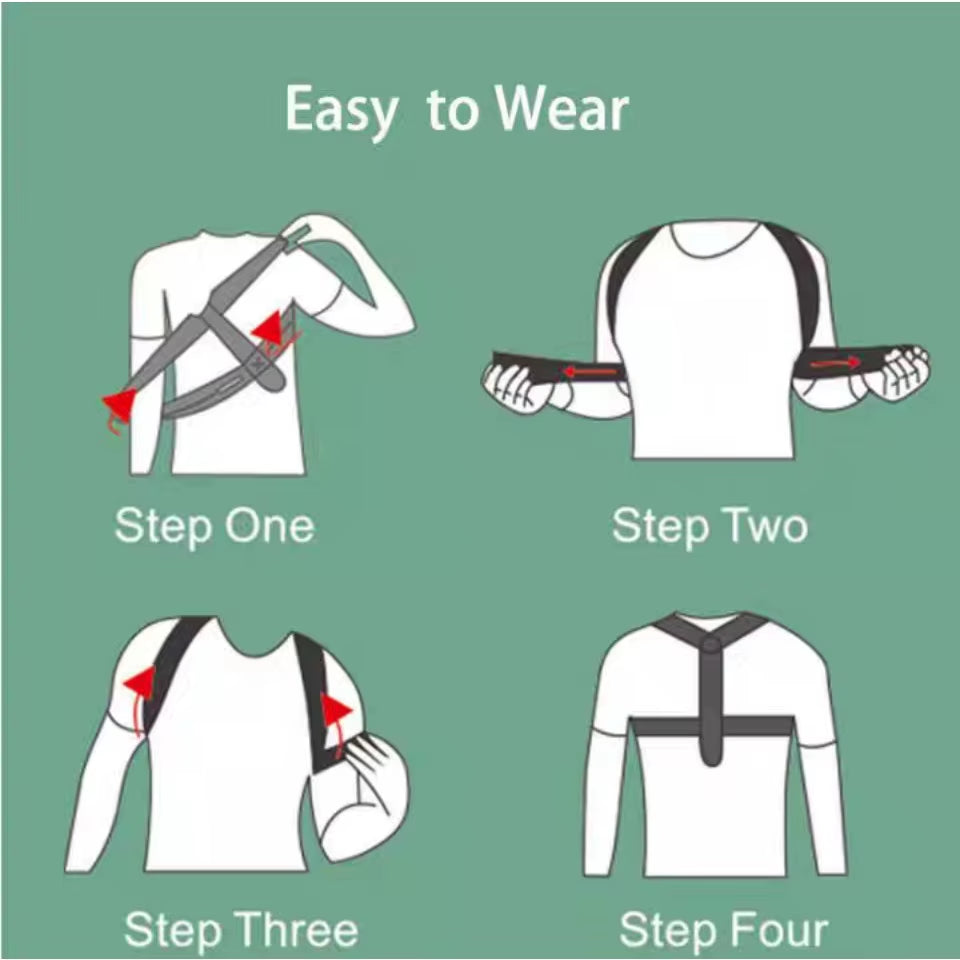 Adjustable Posture Corrector Belt Upper Back Clavicle Spine Support Neck Brace for Home Office Sport Use Shoulder Back Brace